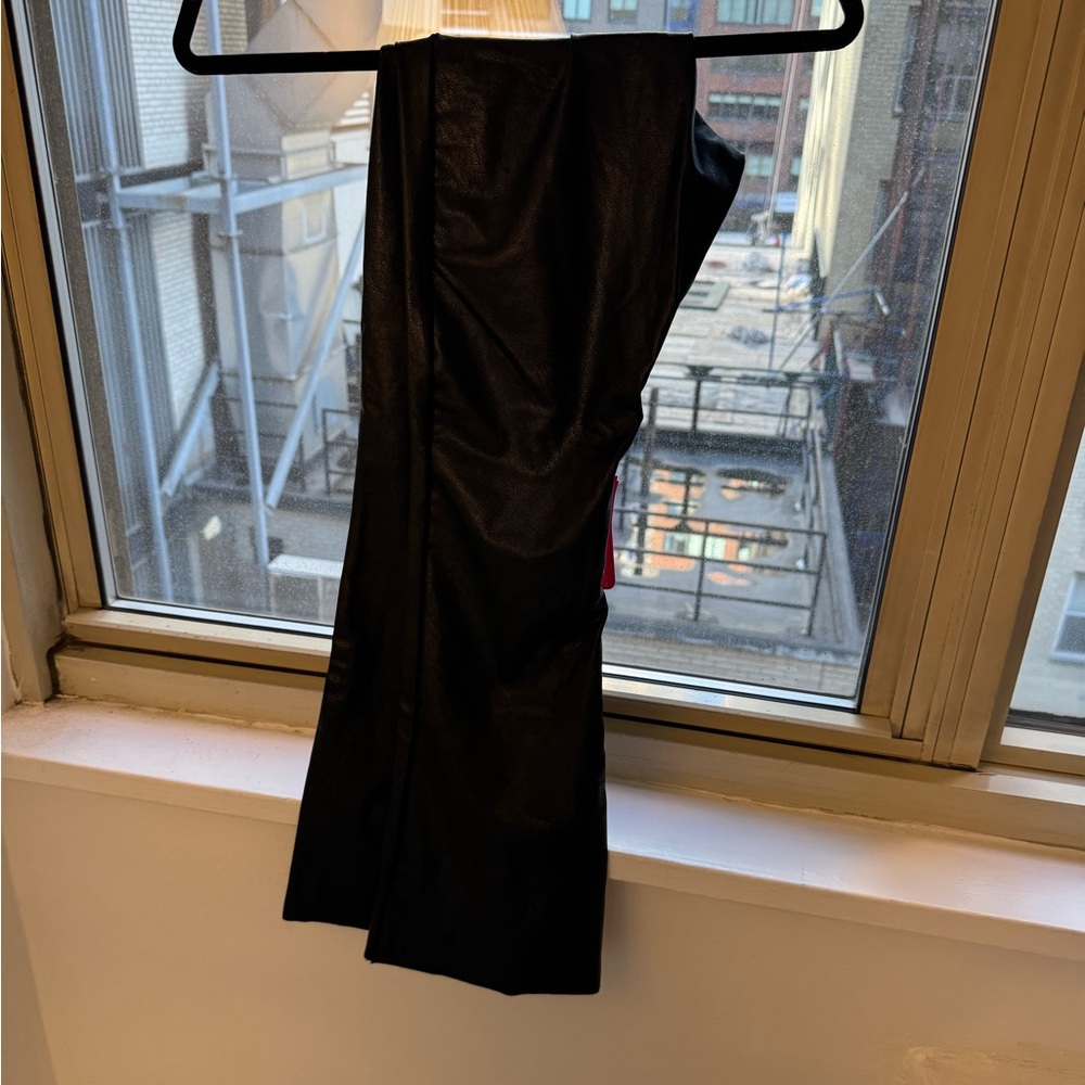 Commando Cropped Faux Leather Flare